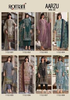 Romani aarzu vol-33 pure cotton dress material wholesalers chennai